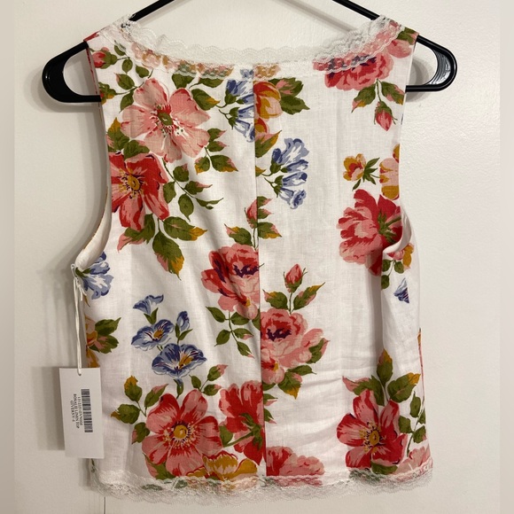 Reformation Rosalie Linen Top - Giverny - Picture 2 of 3